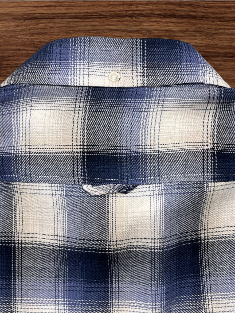 Ben Sherman Wedgewood Blue White Plaid Light Flannel Casual Button Down. Small. - Picture 5 of 10